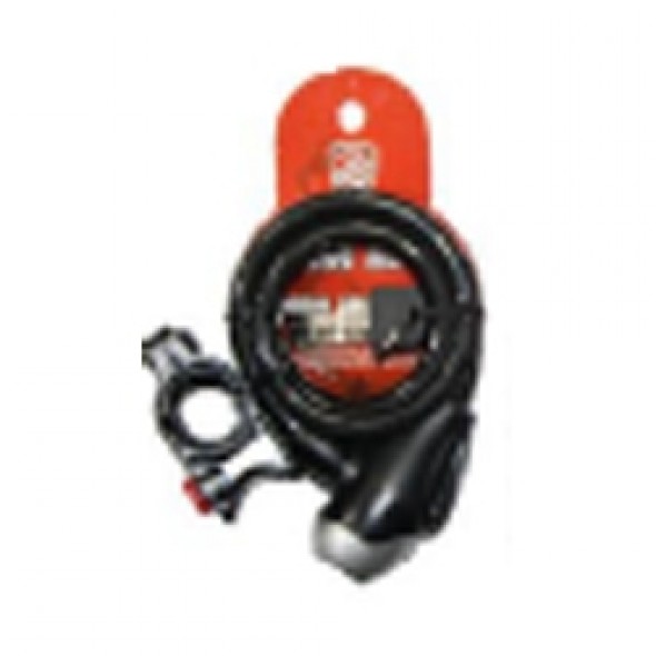 SP LOCK SPIRAL CABLE WITH KEY BK 8210-IMP